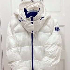 Kenneth Cole Women's Horizontal Zip Puffer Jacket